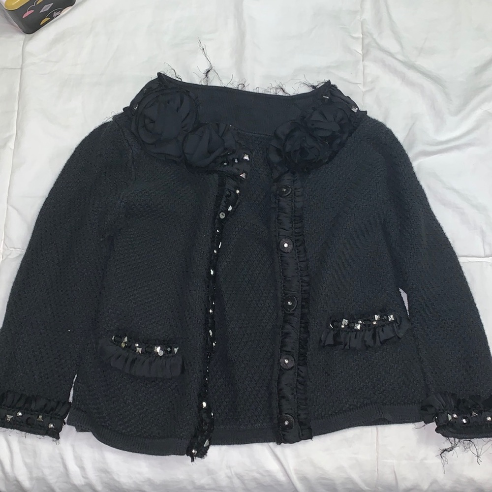Black cardigan